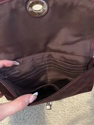 Coach Burgundy Signature Turnlock Shoulder Bag thumbnail 5