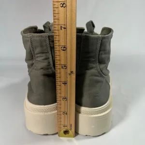 Portland‎ Boot Co JoJo Sage Green Canvas Lug Sole Sneaker Boots Women's 10M thumbnail 9