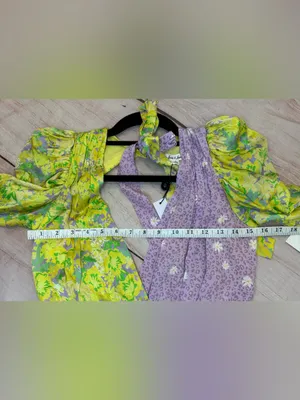 For Love & Lemons Dubois Mixed Print Freedom Floral Mini Dress Size Small NWT thumbnail 9