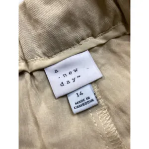 A New Day Womens Beige High-Rise Wide Leg Pleated‎ Trousers Size 14 NWT thumbnail 2