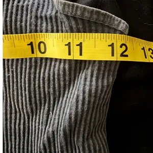 Current San Francisco Ribbed‎ Crop Tank Top Grey V-Neck Mineral Wash OS thumbnail 4