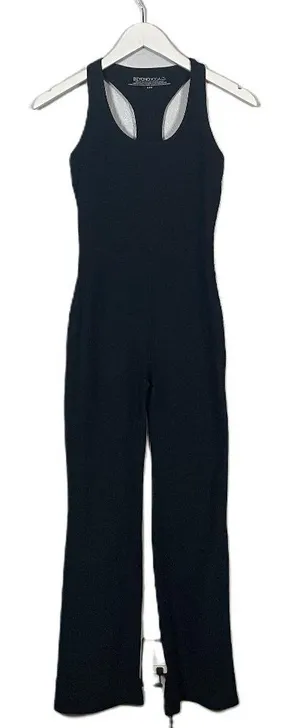 Beyond Yoga Women S Black Space Dyed All Around Jumpsuit Built in Bra Bootcut thumbnail 1