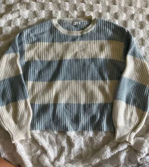 Copper key striped women’s sweater thumbnail 1