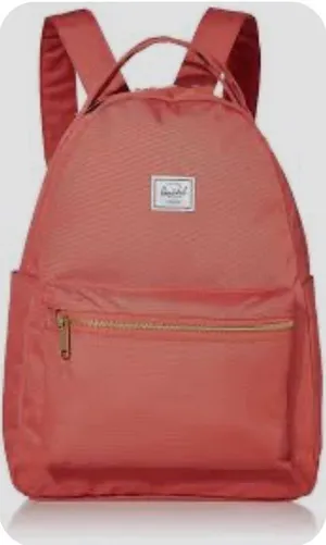 Herschel coral red medium sized backpack, laptop backpack, New! Orange thumbnail 1