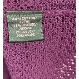 Ralph Lauren Pointelle Knit A-Line Dress Size M Purple (Retail‎ $169) Fit Flare thumbnail 5