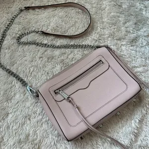 Avery Mini Crossbody Bag Vintage Pink with Silver Hardware thumbnail 1