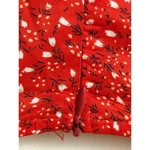 Princess Polly Mini Dress Women 10 Red Floral Puff Sleeve Bohemian Cottagecore thumbnail 7