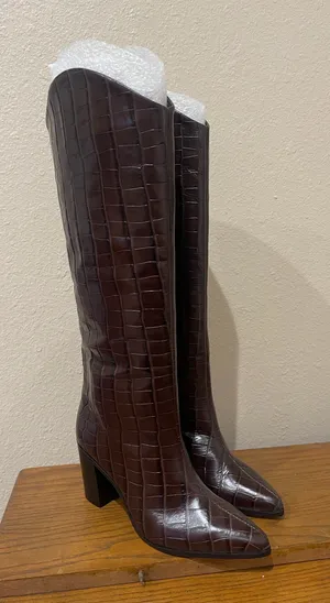 Schutz Women’s Brown Croc Boots - Size 7B thumbnail 1