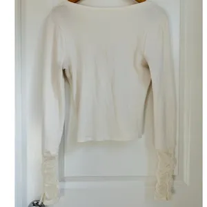 Free People Wear Me Out Thermal Mesh Lace Cuff Sleeve Top Medium Cottagecore‎ thumbnail 6