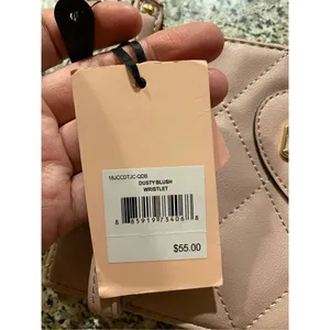Juicy Couture Dusty Blush Quilted Diamond Faux Leather Wristlet NWT thumbnail 4
