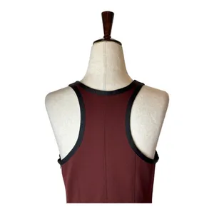 T Alexander Wang Dress Women Small Brown Racerback‎ Neoprene Mini Skater Scuba thumbnail 6