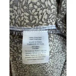 Faherty Womens Floral Print Long Sleeve Smocked Waist V Neck Mini‎ Dress Size XL thumbnail 5