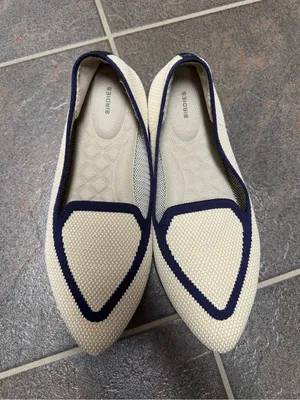 Birdies Blackbird Womens Flats Knit Woven Loafers Slip-On Eggshell Navy 9.5 thumbnail 12