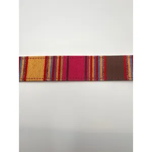 Vintage‎ Southwestern Belt Colorful Fabric Woven Striped Canvas Boho Serape XL thumbnail 6