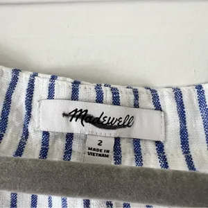 Madewell Scoopneck Crop Tank in 100% Linen in Bluestone Size 2 NWT thumbnail 11