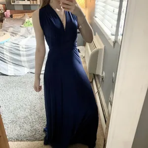 Lulu's Blue wrap Maxi Dress thumbnail 6