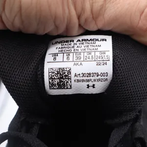 Under Armour Essential Heritage Black White Sneakers Women's Size 8 thumbnail 7
