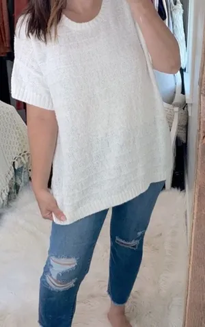 Peyton Promise white knit sweater size 1X thumbnail 1