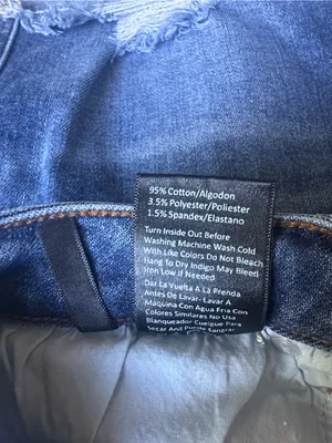 Risen High Rise Distressed Denim Shorts thumbnail 4