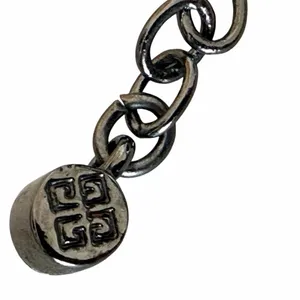 Vintage Givenchy Black Crystal Gunmetal Y-Drop Necklace thumbnail 7