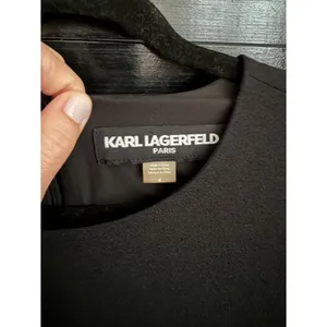 Karl Lagerfeld Paris Black Sheath Dress Pearl Sleeve Size 4 thumbnail 6