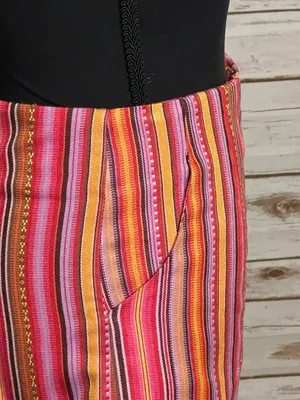 Kaisely multicolored striped woven cotton high-waisted shorts Size Small thumbnail 3