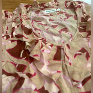 NWOT Roller Rabbit ruffle abstract floral balloon sleeve viscose blouse fall top thumbnail 5