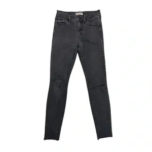 Madewell 9" High Riser Skinny Jeans Black Wash Denim Stretch Women’s Size 25 thumbnail 4