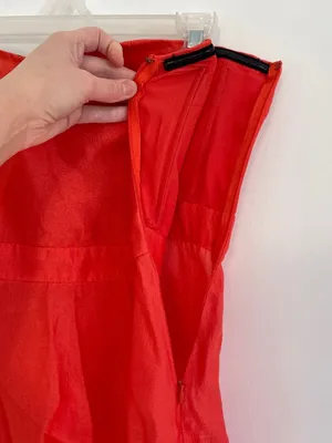 COOPERATIVE URBAN OUTFITTERS Bright Coral Orange Strapless Mini Sheath ? Dress thumbnail 9