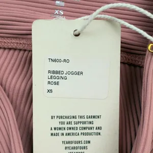 Year of Ours Ribbed Jogger Leggings in Rose Lux Yoga Athletic thumbnail 6
