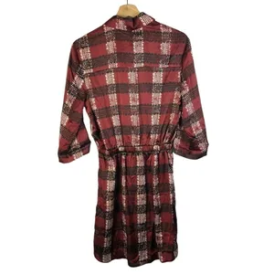 Oxford‎ Circus Red & Black Plaid Fit & Flare Shirt Mini Dress S thumbnail 2