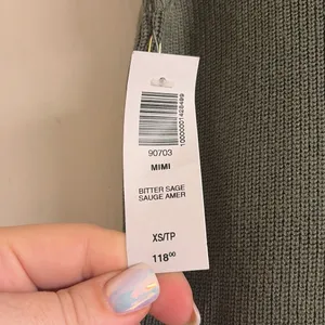 ✨Aritzia Wilfred Olive Green Sleeveless Ribbed Turtleneck Midi Sz XS Dress✨ thumbnail 7
