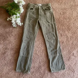 Zara Olive Green Carpenter Jeans thumbnail 2