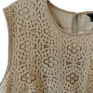 Ann Taylor Lace Sleeveless Top in Beige thumbnail 8