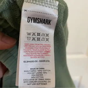 Gymshark Luxe Legacy Shorts Sage Green Sweat Shorts White Embroidery Cotton thumbnail 7