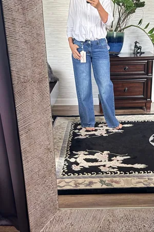 GOGO Jeans Wide Leg Jeans 26/3 medium Wash NWT thumbnail 9