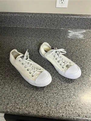 Converse Low-Top Canvas Sneakers in Off-White thumbnail 2