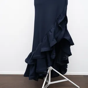Betsy & Adam - Arielle Scuba Crepe Ruffle‎ Slit Gown thumbnail 13