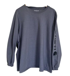 Carhartt Women'S Xxl Loose Fit Long-Sleeve Logo Sleeve Graphic T-Shirt thumbnail 1