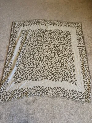 Madewell Brown Tan Bandana Scarf in Mini Cheetah thumbnail 6