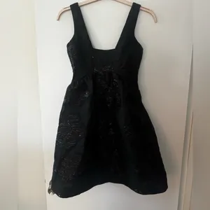 Maeve Antropologie Women’s Black Floral Embellished Dress thumbnail 4