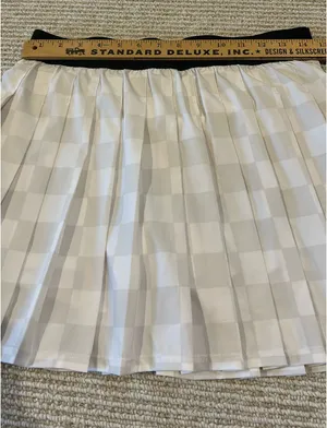 JoyLab Skort White Pleated Checkered M thumbnail 4
