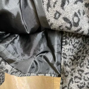 Moda International Victorias Secret Y2K Leopard Print Gray Black Peacoat Jacket thumbnail 6