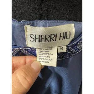 Sherri Hill 2 Piece Chiffon Skirt/Embellished Top Blue Size 6 Style 51296 Formal thumbnail 5