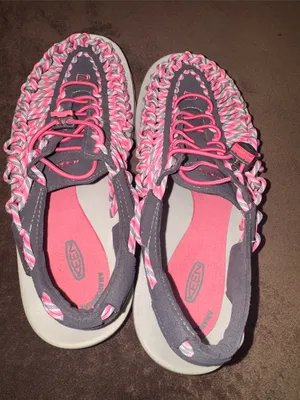 KEEN UNEEK Women's Woven Cord Sandals Grey Pink Size 9 thumbnail 15