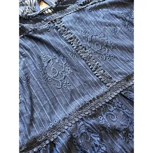 SUZANNE BETRO Navy Blue Lace Bodice Pleated Dress Women's Size XL -‎ NWT $100 thumbnail 16