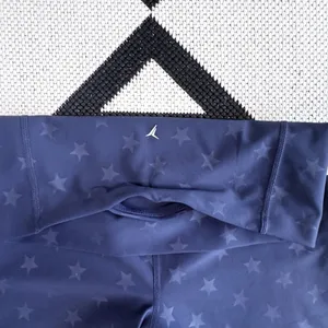 Old Navy Extra High-Waisted PowerSoft 7/8 Leggings in Navy Star Print Medium thumbnail 8