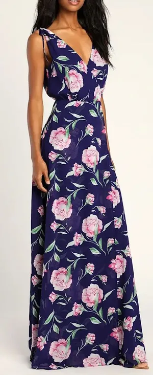 Lulu’s floral maxi dress thumbnail 1