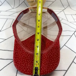 Infinity Her Trucker Hat OSFM Red Polka Dot‎ Coop Queen Chicken Patch Mesh Back thumbnail 10