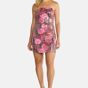 Madden NYC Women's Sequin Mini Tube Dress thumbnail 4